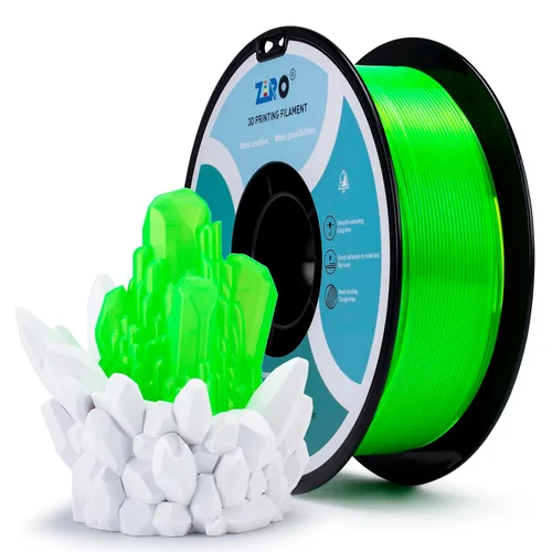 Miniatura 17 de ZIRO Filamento PLA fluorescente de 0.069 pulgadas, luminoso solo por luz UV, filamento de impresora 3D de efecto brillante, carrete de 2.2 libras