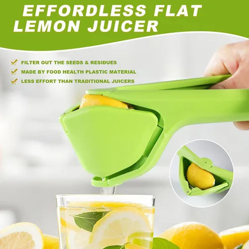 Miniatura 2 de Exprimidor de limón, exprimidor de jugo exprimidor eficaz, fácil de usar, resistente y plano manual, exprimidor de limón, exprimidor de jugo de Verde