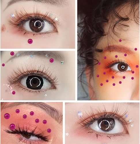 Miniatura 4 de 1792 calcomanías de diamantes de imitación autoadhesivas, gemas de cara de rosas, joyas para el cabello, gemas para los ojos, diamantes de imitación