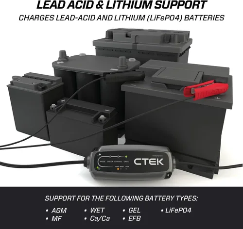 Miniatura 4 de CTEK CT5, Cargador de Batería Automotriz de 12V para Auto, Motocicleta, ATV, Motonieve - Cargador de Batería por Goteo y Mantenedor de Batería