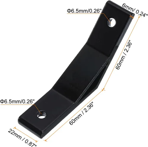 Miniatura 2 de uxcell 2 soportes de esquina de perfil de aluminio de ángulo de 135 grados, conectores de junta de esquina para serie 3030 (negro)