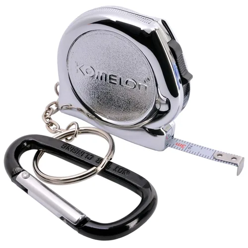 Miniatura 2 de KOMELON KMC-74K Pro Easy Chrome Case Cinta métrica 9.8 ft x 0.236 in Reglas métricas Llavero Llavero con mosquetón Clip Accesorio