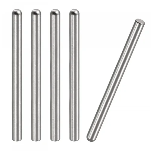 Miniatura 6 de uxcell Pasadores de clavija de 0.197 x 1.969 in, 5 piezas de acero inoxidable 304 de cabeza redonda plana biselada, pasadores de litera, pasadores
