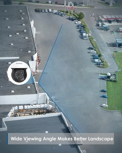 Miniatura 4 de SANNCE Cámara domo 1080P PT, cámara de seguridad exterior panorámica/inclinación de 2MP, visión nocturna de 98.4 ft para sistema de vigilancia CCTV