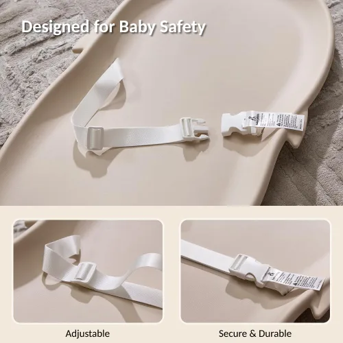 Miniatura 4 de Luxury Little Cambiador de bebé portátil de EVA impermeable para cambios de pañales, vestirse, masaje de bebé y aplicación de humectante, suave