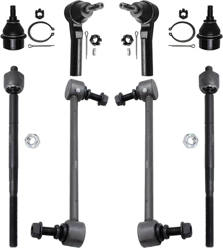 Miniatura 141 de Detroit Axle – Kit de suspensión delantera para Hyundai 2013-2018 Santa Fe 2 enlaces de barra de estabilizador 4 varillas de amarre interiores
