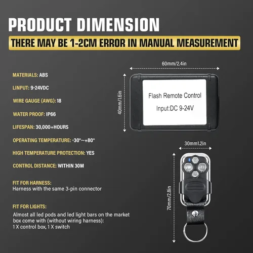 Miniatura 7 de AUXTINGS 42 inch Curved LED Light Bar with Remote Controller Wiring Harness,540W Triple Row Spot Flood Beam,Strobe Flash Work Light Driving