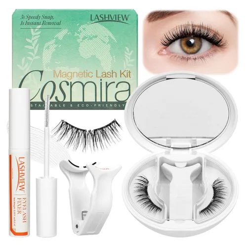 Miniatura 11 de Lashview Ellipse Extensiones de pestañas planas de 0.15 mm, rizo C de 0.43 pulgadas, negro visón, pestañas individuales, súper mate, extremadamente