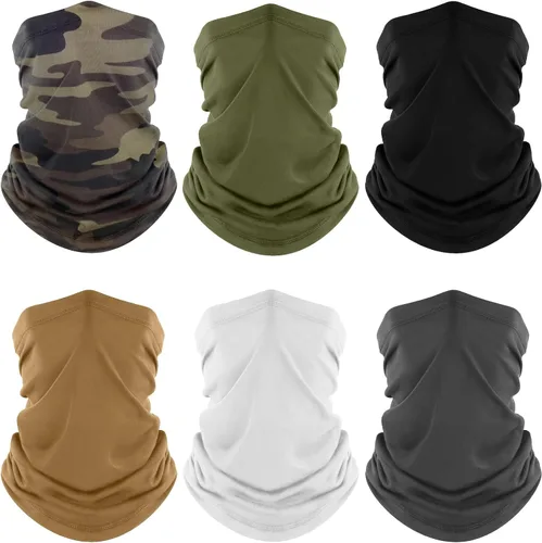 Miniatura 36 de Fuinloth Polaina para el cuello, paquete de 6 unidades de máscara facial con protección UV refrescante para hombres y mujeres