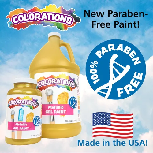 Miniatura 2 de Colorations Pinturas de Témpera en Gel Metálicas, 16 oz, 8 Colores, Pintura No Tóxica, Pintura para Manualidades, Pintura para Niños, Pintura