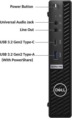 Miniatura 6 de Dell Computadora de escritorio Micro OptiPlex 7080, Intel Core i5-10500T de 10ª generación, 16 GB DDR4 RAM 512 GB SSD, teclado y mouse, 2