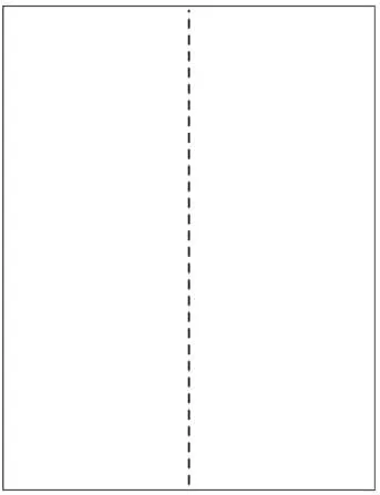 Miniatura 3 de Reskid Paquete de 50 hojas de papel perforado grueso de cartulina blanca de 110 libras, 8.5 x 11 pulgadas con 2 por página, 4.25 x 11 pulgadas