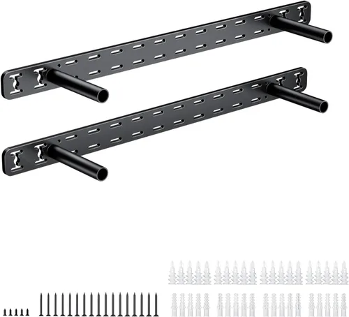 Miniatura 14 de 2 soportes flotantes de metal ocultos resistentes para estantes, estantes invisibles sin plantilla (16 x 6 x 1.5 pulgadas sin herramientas)
