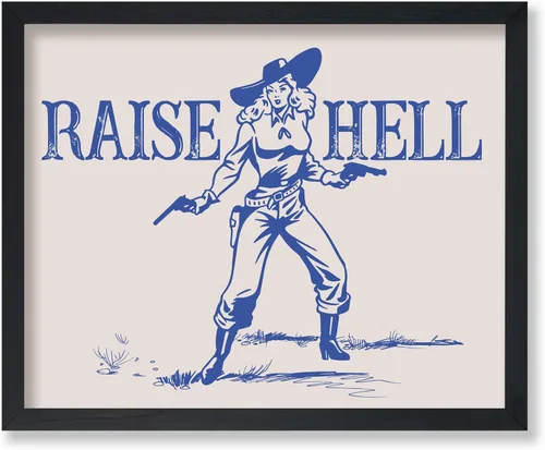 Miniatura 49 de Poster Master Póster de You've Yeed Your Last Haw, estampado retro de vaquero azul, arte occidental, arte moderno, arte del salvaje oeste, regalo