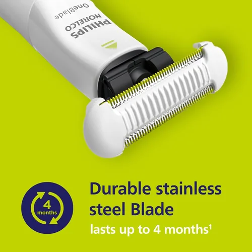 Miniatura 3 de Cuchilla de repuesto Philips Norelco OneBlade Skin Protect, para afeitadora y recortadora eléctrica OneBlade, acero inoxidable duradero, recorte