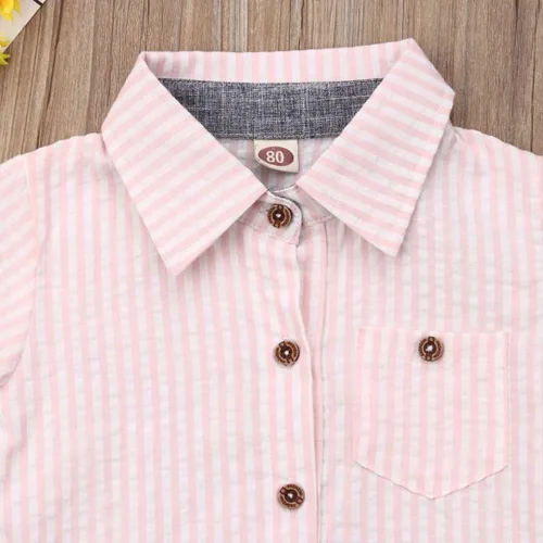 Miniatura 36 de Conjunto de camisa de manga corta con botones y pantalones cortos casuales con diseño de flamingo, para bebés y niños de 1 a 6 años, atuendos