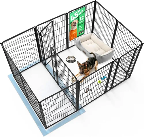 Miniatura 43 de FXW Homeplus Unleashed Corralito para Perros de Interior - Juego Sin Estrés y Seguro, Resistente de 24 Pulgadas 4 Paneles Corral para Cachorros