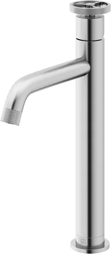 Miniatura 19 de VIGO Cass - Grifo de baño de un solo orificio de 8 pulgadas de alto en níquel cepillado VG01046BN