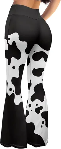 Miniatura 4 de Leggings acampanados de cintura alta para mujer con control de abdomen