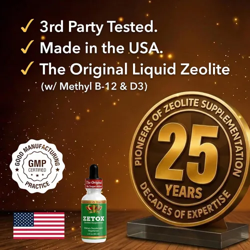 Miniatura 7 de ZETOX Desintoxicación de zeolita para niños y adultos Mejorado con metil vitamina B12 y D3 Gotas de zeolita de clinoptilolita líquida de grado