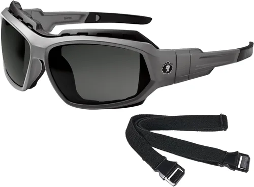Miniatura 9 de Ergodyne Skullerz LOKI - Spogles de seguridad polarizados convertibles, incluye junta de espuma y correa para convertir en gafas