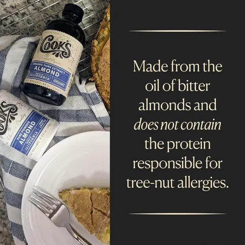 Miniatura 7 de Cook's, Extracto de almendra pura para hornear, cocinar y mezclología, extracto aromatizante de almendra libre de alérgenos, 4 onzas
