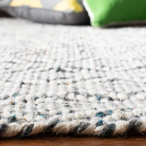 Miniatura 5 de SAFAVIEH Natura Collection Alfombra de pasillo, 2 pies 3 pulgadas x 8 pies, carbón, lana hecha a mano, ideal para zonas de alto tráfico en sala