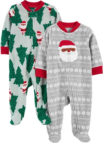 Simple Joys by Carter's Baby Holiday Fleece Footed Sleep and Play, Pack of 2