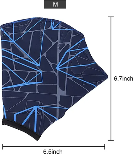 Miniatura 3 de Guantes de natación acuáticos, guantes de malla para natación, entrenamiento, fitness, resistencia al agua, aletas de mano con dedos y muñeca