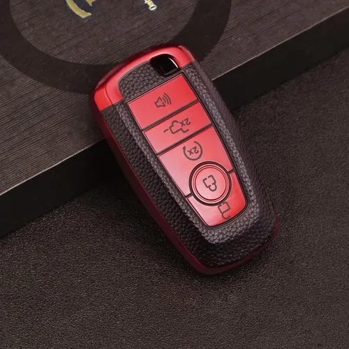 Miniatura 6 de ELOHEI para Ford Funda para Llavero, Funda Protectora Blanda de TPU para Llavero para Ford Fusion F150 F250 F350 F450 F550 Edge Explorer Escape Negro