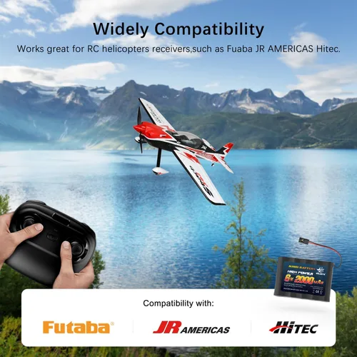 Miniatura 6 de melasta Batería receptora RC 6V 2000mAh recargable NiMH Receptor RX Paquete de baterías compatibles con Futaba RC Airplane Servo Controller Hitec