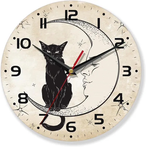 Miniatura 10 de Reloj de pared con pilas, reloj de pájaro para sala de estar, flores de acuarela, reloj de pared decorativo para sala de estar, dormitorio, baño