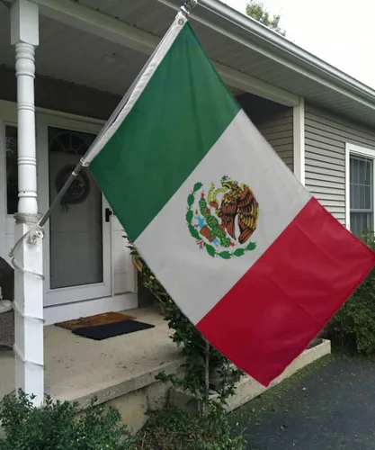 Miniatura 2 de Bandera de México de 3 x 5 para exteriores, doble cara, resistente, 3 capas, banderas nacionales mexicanas, banderas súper duraderas, 4 filas