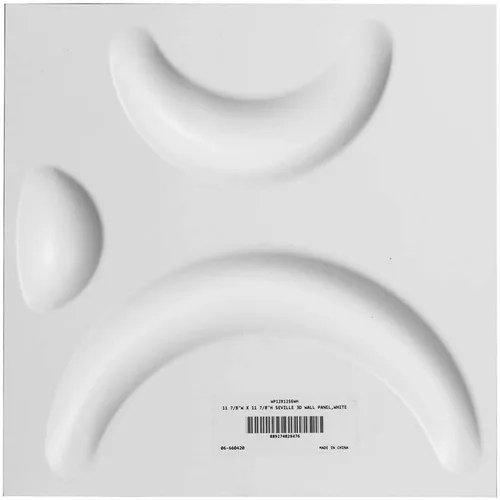 Miniatura 6 de Ekena Millwork WP12X12SEWH 11 7/8 pulgadas de ancho x 11 7/8 pulgadas de alto Sevilla EnduraWall Decorativo 3D Panel de Pared Cubre 0.98 pies Blanco