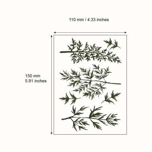 Miniatura 2 de Pegatina temporal de tatuaje de helecho verde, impermeable, hojas de plantas, girasoles, adultos, hombres y mujeres, vintage, 5.9 x 4.3 in, juego
