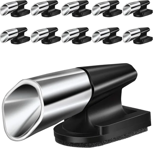 Miniatura 10 de Frienda 10 silbatos de ciervo para vehículos, automóvil, cuerno de ciervo evita colisiones, vehículos activados por viento, ultrasónico, Negro