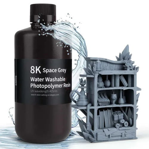 Miniatura 11 de ELEGOO - Resina de impresora 3D lavable al agua LCD de curado UV 405nm, resina de fotopolímero estándar para impresión LCD 3D para Marte Saturno