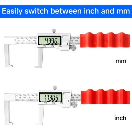 Miniatura 3 de Pinza de ranura externa digital, micrómetro de rotor de freno de disco, pinza digital de vernier herramienta de medición para freno de disco
