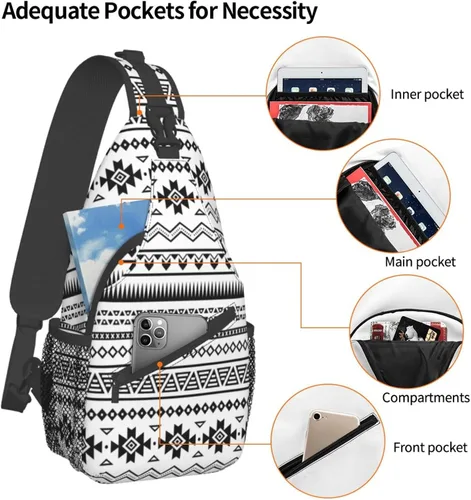 Miniatura 4 de SURERUIM Bolso bandolera impreso personalizado para mujeres y hombres, mochila cruzada para el hombro, bolsas de pecho, gimnasio, viajes