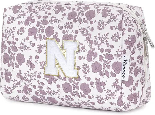 Miniatura 131 de Narwey Bolsa de maquillaje con inicial, regalos de graduación para adolescentes, niñas, niños y adolescentes, cosas de moda de 6 a 18 años, bolsa