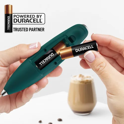 Miniatura 245 de Zulay Milk Boss Espumador de leche potente manual, hace espuma para latte, batidor para mezclar bebidas, café, miniespumador para capuchino, frappé
