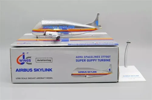 Miniatura 9 de Alas JC para aeronave AERO SPACELINES Super Guppy para Airbus SKYLINK 377SGT F-BTGV 1/200 DIECAST modelo preconstruido