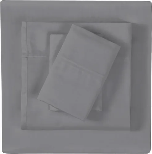 Miniatura 3 de Vince Camuto Juego de sábanas de 3 piezas, color gris percal de 400 hilos, tamaño individual