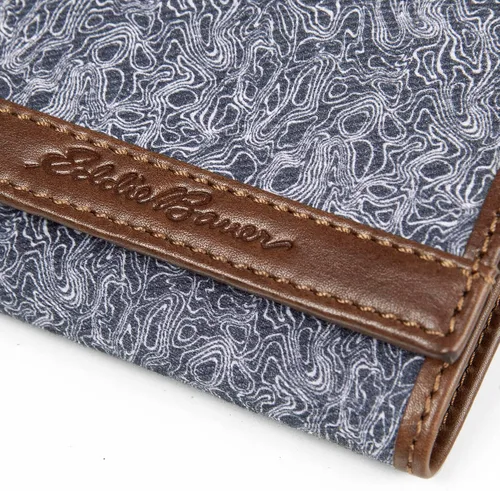 Miniatura 3 de Eddie Bauer Men's Fabric Trifold Wallet Money Clip RFID Protection ID Window Genuine Leather EDC