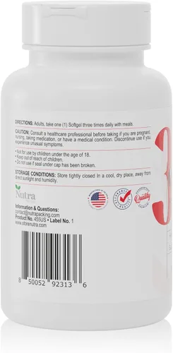 Miniatura 9 de Aceite de pescado 1200 mg – 360 mg de ácidos grasos omega-3 – Apoya la salud del corazón, la salud circulatoria y la función cognitiva, suplemento