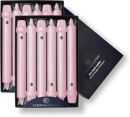 Miniatura 38 de Colonial Candle Vela cónica sin perfume, colección Handipt, ámbar, 12 pulgadas, paquete de 12, hasta 10 horas de combustión