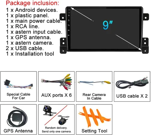 Miniatura 4 de 8Core 4GB+64GB Android 15 para Suzuki Grand Vitara Radio 2005-2019 Car Stereo Carplay Android Auto con pantalla táctil IPS de 9 pulgadas Navegación