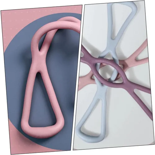 Miniatura 4 de 3 bandas elásticas de resistencia para yoga, para entrenamiento de cuerpo completo, pilates, fisioterapia con alta elasticidad y diseño en rosa