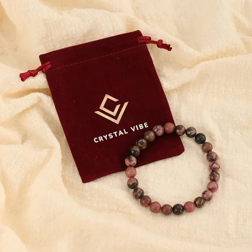 Miniatura 151 de Crystal Vibe Pulseras de cuentas de 0.315 in para mujeres y hombres, pulseras de cristal con piedras preciosas naturales, tamaño elástico ajustable