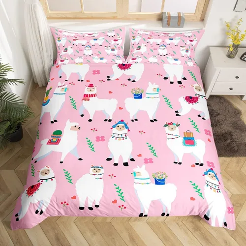Miniatura 9 de Funda de edredón de animales del zoológico de dibujos animados para niños pequeños, lindo león, mono, elefante, juego de ropa de cama
